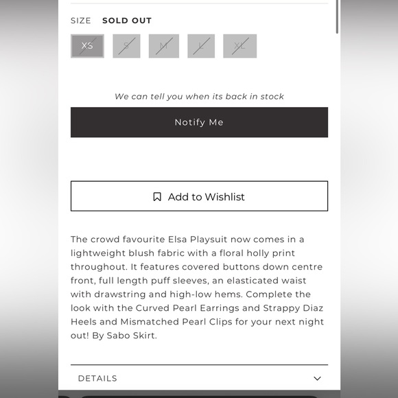 NWOT Sabo Skirt Elsa Playsuit Romper along Sleeve - Picture 7 of 11